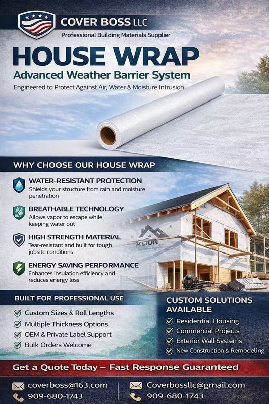 House Wrap Weather Barrier - COVER BOSS LLC